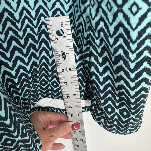 prAna Dress Womens XL Blue Black Geometric Strappy Built in‎ Bra Active Stretch - Picture 10 of 10